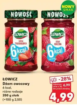 Kaufland ŁOWICZ Dżem owocowy 6 kcal (truskawkowy, malinowy) oferta