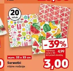 Kaufland Serwetki różne rodzaje 20 szt oferta