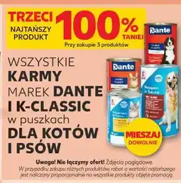 Kaufland Dante i K-Classic Karma w puszkach dla kotów i psów oferta