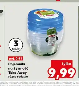 Kaufland Pojemniki na żywność Take Away różne rodzaje, 3 sztuki oferta