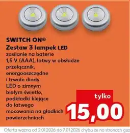Kaufland SWITCH ON Zestaw 3 lampek LED oferta