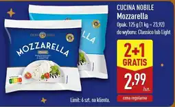 ALDI CUCINA NOBILE Mozzarella (Classico lub Light) oferta