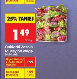 Biedronka Cukierki Mussy na wagę oferta