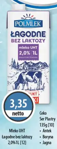 DUO-TES Mleko UHT Łagodne bez laktozy 2,0% Polmlek oferta