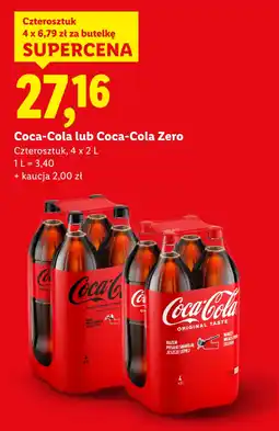 Lidl Coca-Cola lub Coca-Cola Zero (4 x 2L) oferta