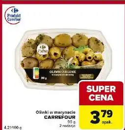 Globi Oliwki zielone w marynacie ziołowej Carrefour Extra oferta