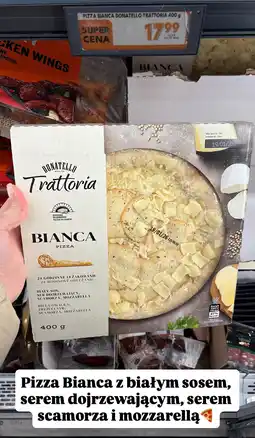 Biedronka Pizza Bianca z białym sosem, serem dojrzewającym, serem scamorza i mozzarella oferta
