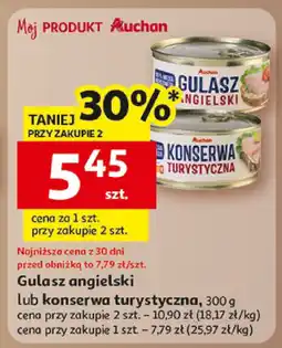 Auchan Gulasz angielski lub konserwa turystyczna oferta