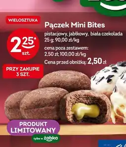 Żabka Pączek Mini Bites pistacjowy, jabłkowy, biała czekolada oferta