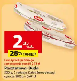 Auchan Pasztet Duda 300 g, 2 rodzaje, Dział Samoobsługi oferta