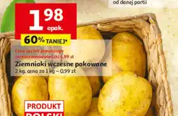 Auchan Warzywa ziemniaki wczesne pakowane 2 kg, Produkt Polski oferta