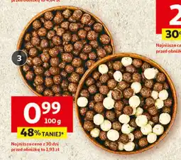 Auchan Płatki śniadaniowe muszelki lub kulki o smaku czekoladowym, kulki duo luzem oferta