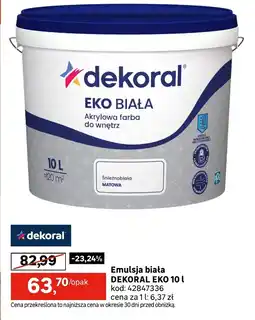 Leroy Merlin Emulsja biała Dekoral oferta