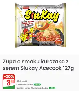 Dino Zupa o smaku kurczaka z serem Siukay Acecook 127g oferta