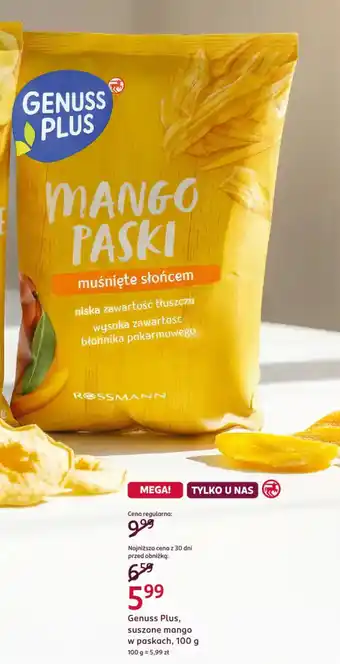 Rossmann Genuss Plus, suszone mango w paskach oferta