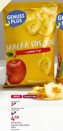 Rossmann Genuss Plus, suszone krążki jabłka oferta