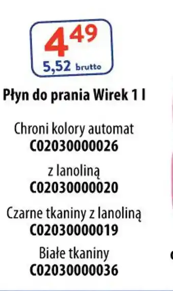 AT Płyn do prania Wirek oferta