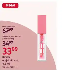 Rossmann Rimmel, olejek do ust oferta