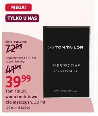 Rossmann Tom Tailor, woda toaletowa dla mężczyzn oferta