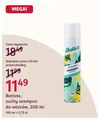 Rossmann Batiste, suchy szampon do włosów oferta