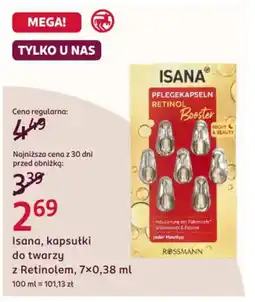 Rossmann Isana, kapsułki do twarzy z Retinolem oferta