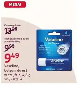 Rossmann Vaseline, balsam do ust w sztyfcie oferta