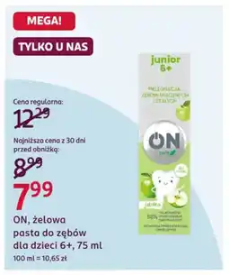 Rossmann On, żelowa pasta do zębów dla dzieci 6+ oferta