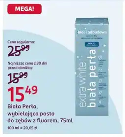 Rossmann Biała Perta, wybielająca pasta do zębów z fluorem oferta