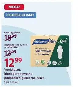 Rossmann Vuokkoset, biodegradowalne podpaski higieniczne oferta