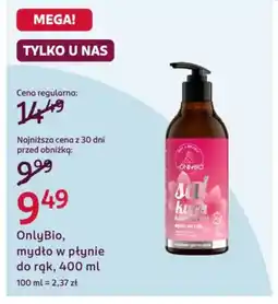 Rossmann Only Bio, mydło w płynie do rąk oferta
