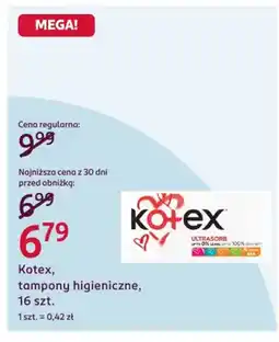 Rossmann Kotex, tampony higieniczne oferta