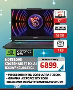 Alsen MSI Notebook Crosshair 17 HX AI oferta