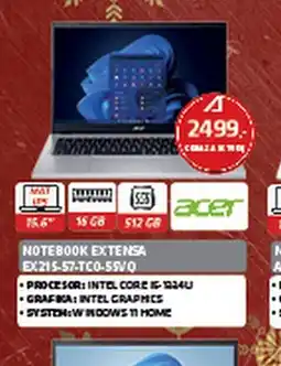 Alsen Acer Notebook Extensa EX215-57-TC0-55VQ oferta