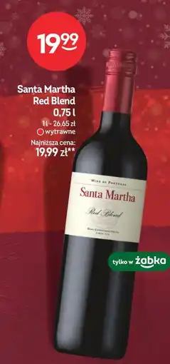 Żabka Santa Martha Red Blend 0,75 l oferta