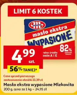 Auchan Masło ekstra wysołone Mlekovita 200 g oferta