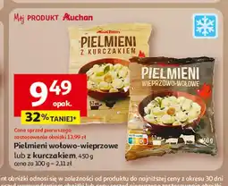 Auchan Pielmieni wołowo-wieprzowe lub z kurczakiem oferta