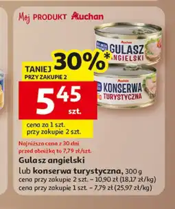Auchan Gulasz angielski lub konserwa turystyczna, Auchan 300 g oferta