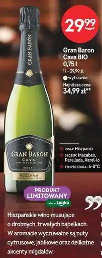 Żabka Gran Baron Cava BIO 0,75 l oferta