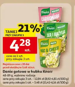 Auchan Danie gotowe w kubku Knorr (różne rodzaje) oferta