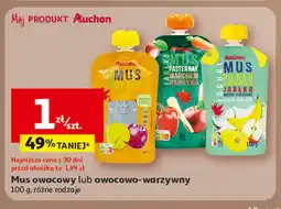 Auchan Mus owocowy lub owocowo-warzywny Auchan 100g oferta