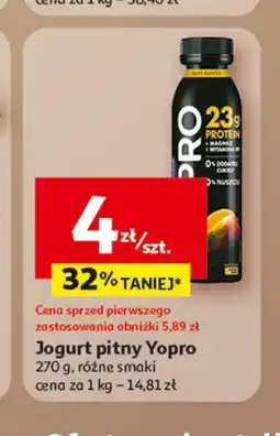 Auchan Jogurt pitny Koro PRO 270 g, różne rodzaje oferta