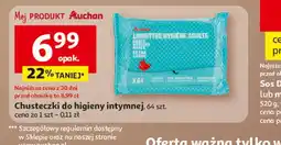 Auchan Chusteczki do higieny intymnej Auchan, 64 szt oferta