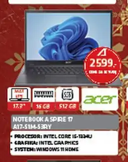 Alsen Acer Notebook Aspire 17 oferta