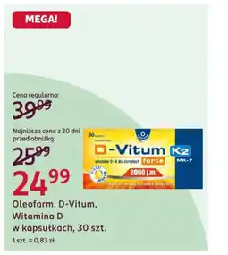 Rossmann Oleofarm, D-Vitum, Witamina D w kapsułkach oferta