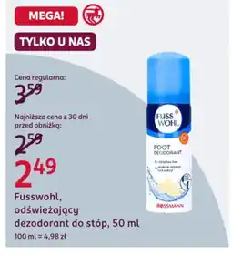 Rossmann Fusswohl, odświeżający dezodorant do stóp oferta