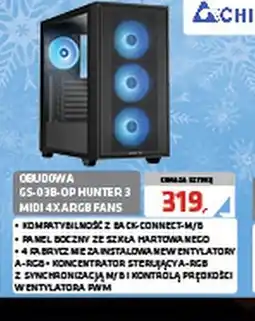 Alsen Obudowa GS-03B-OP Hunter 3 Midi 4x ARGB Fans oferta