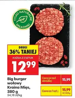 Biedronka Big burger wołowy 380 g oferta