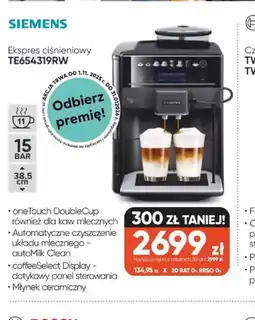 Max Elektro Siemens Ekspres ciśnieniowy TE654319RW oferta
