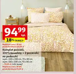 Auchan Komplet pościei kora rozm. 160 x 200 cm + 2 70 80 oferta
