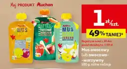 Auchan Mus banan ananas jabłko Auchan Różnorodne (Logo Czerwone) oferta